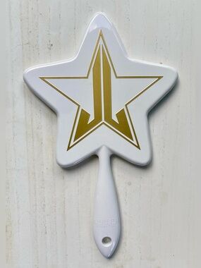 Jeffree Star Shimmery White + Gold Star-Shaped Hand Mirror